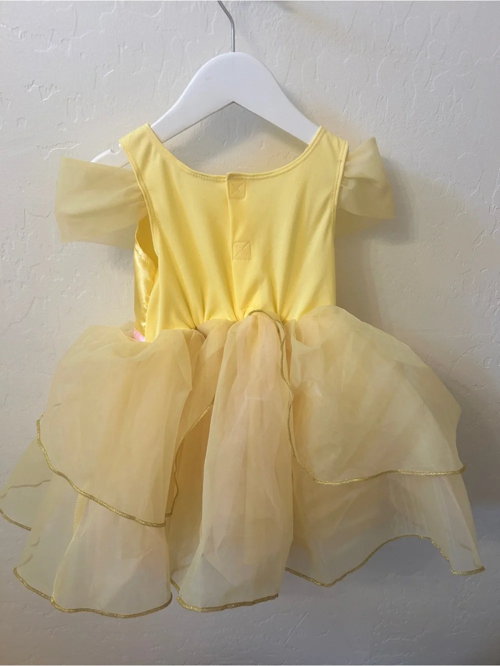 Belle Princess Tulle Costume Dress with Pink Accents